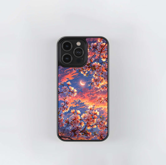 Celestial Sakura Sunset Glass Case