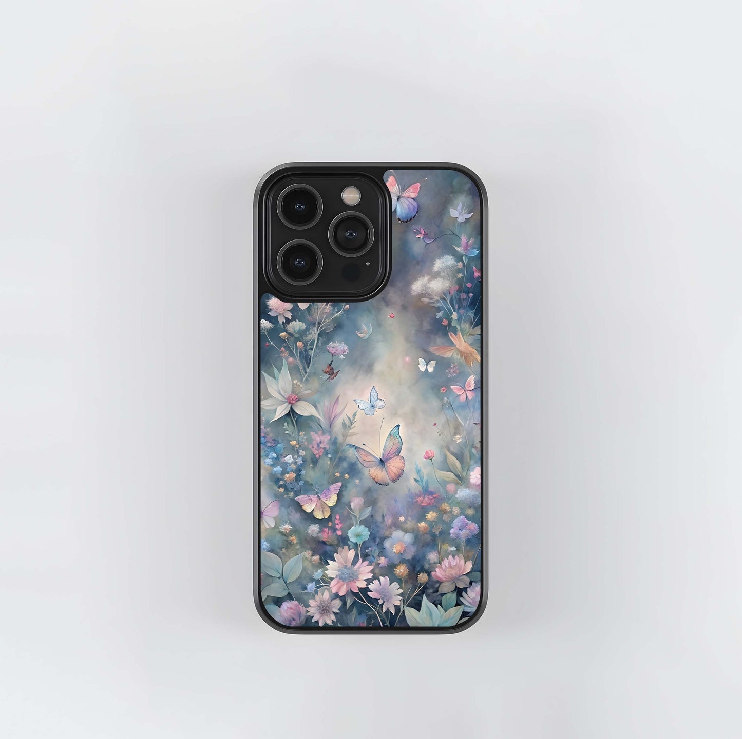 Ethereal Butterfly Garden Glass Case