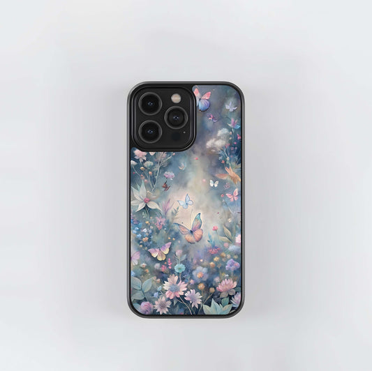 Ethereal Butterfly Garden Glass Case