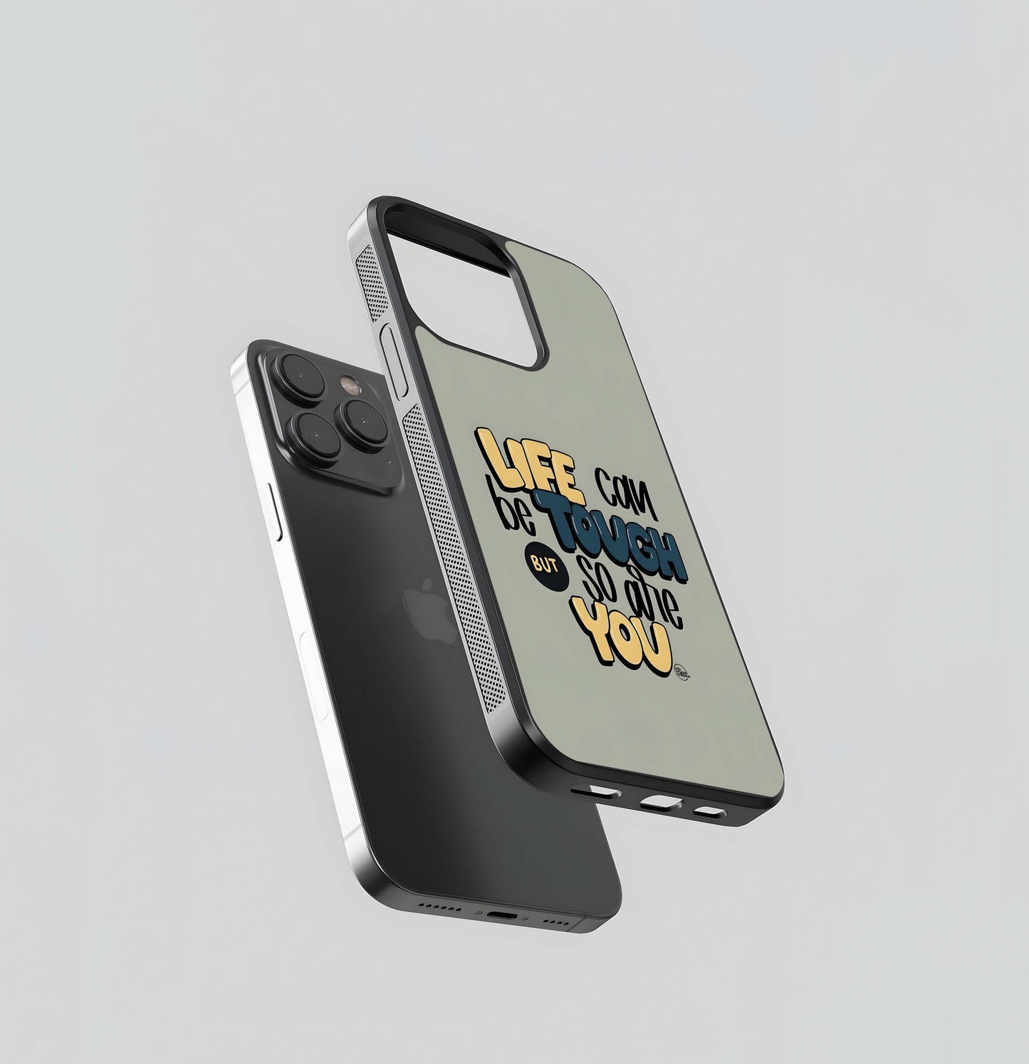 Motivational Typography Poster Glass Case