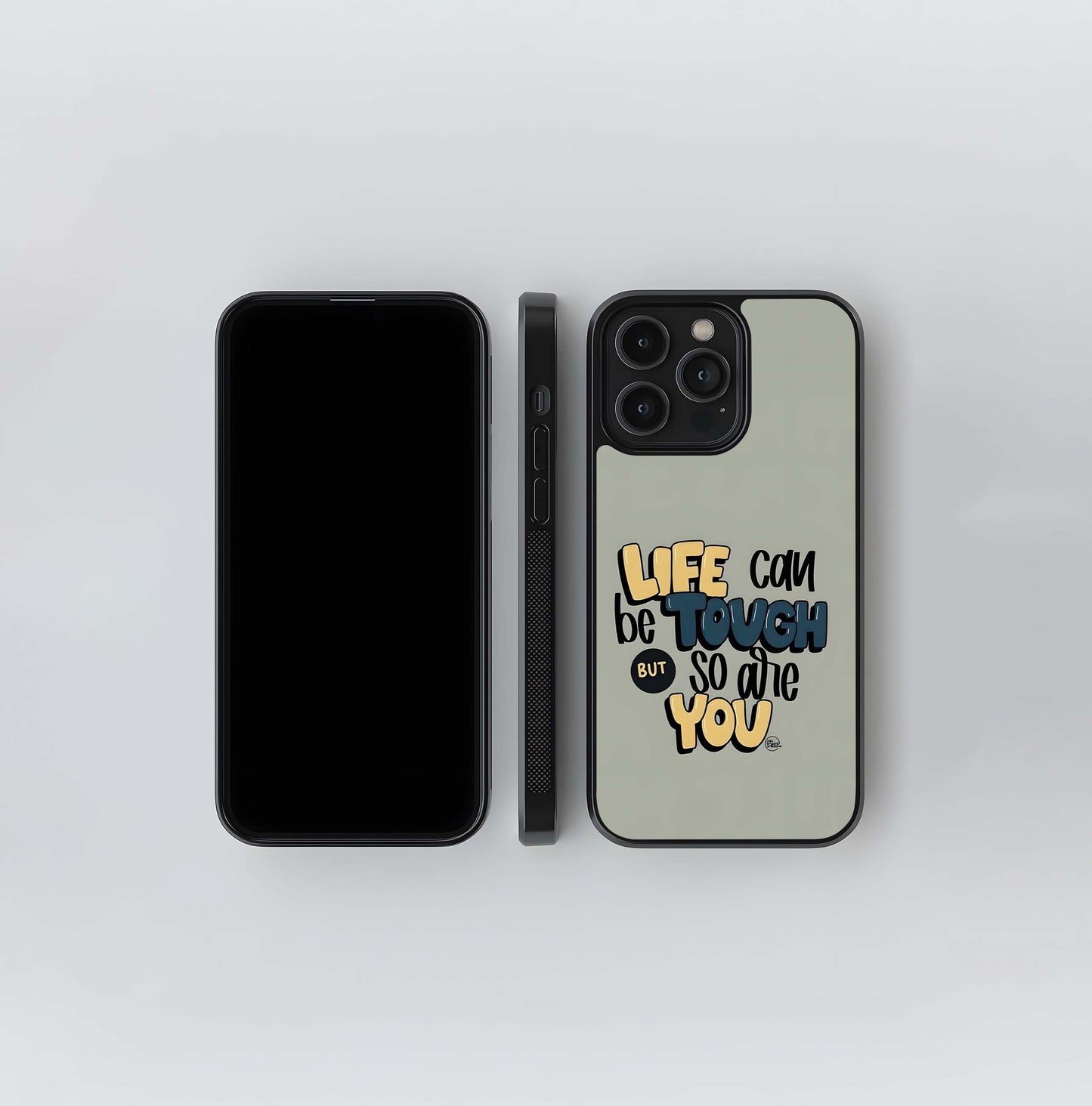 Motivational Typography Poster Glass Case