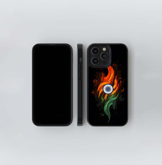 Tricolor Flame Glass Case
