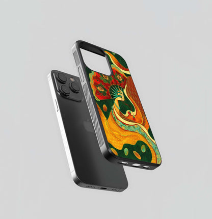 Blooming Fan Art Glass Case