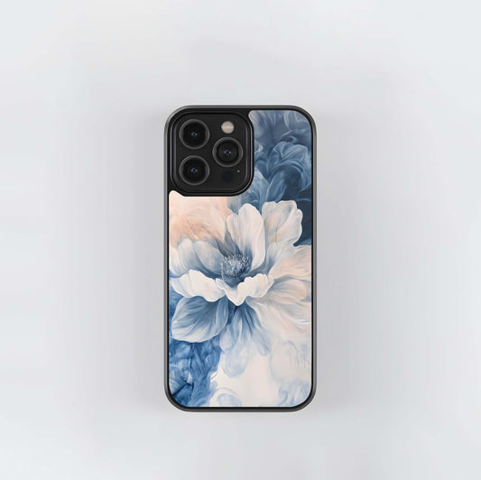 Ethereal Indigo Bloom Glass Case