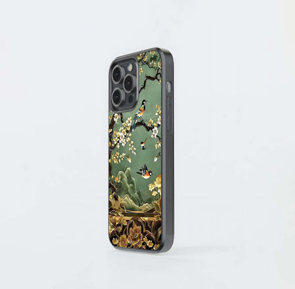 blooming golden branches_ Glass Case