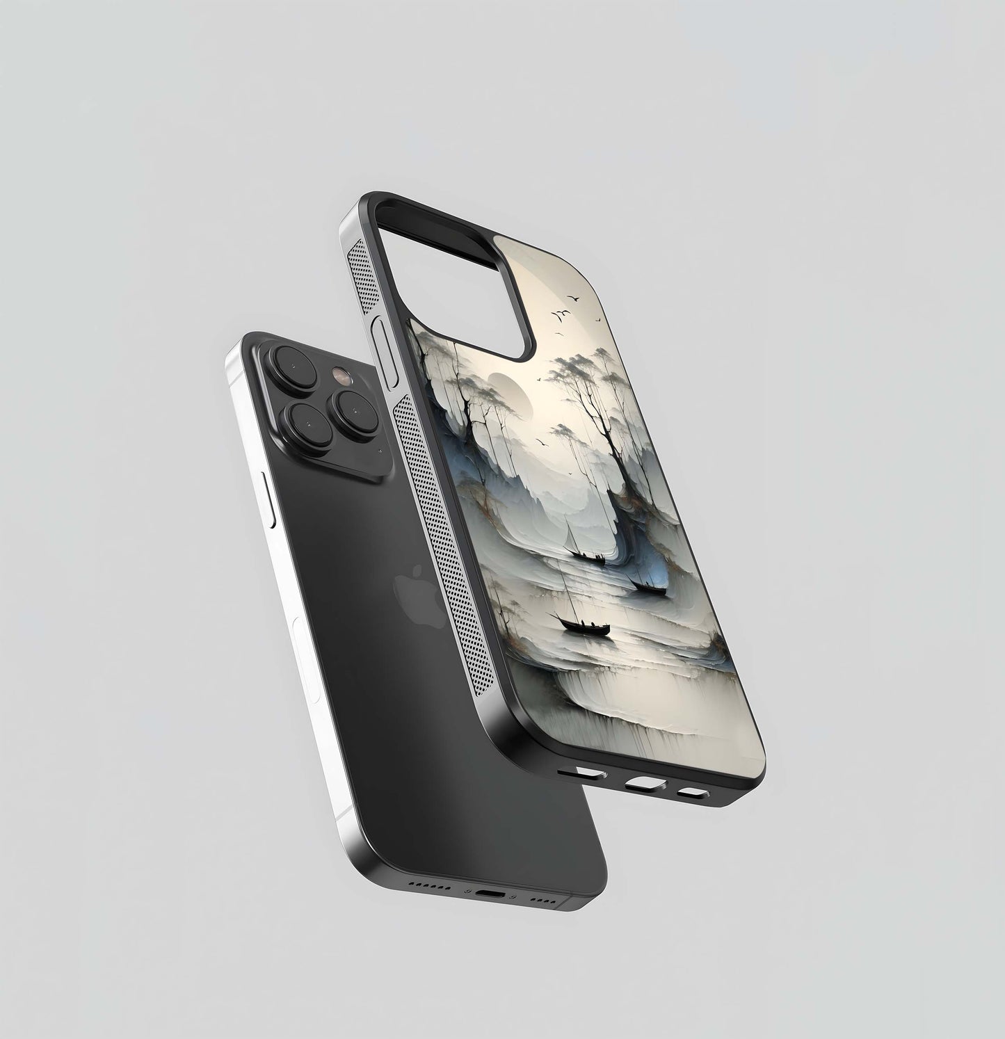 Ethereal Ink Landscape Glass Case