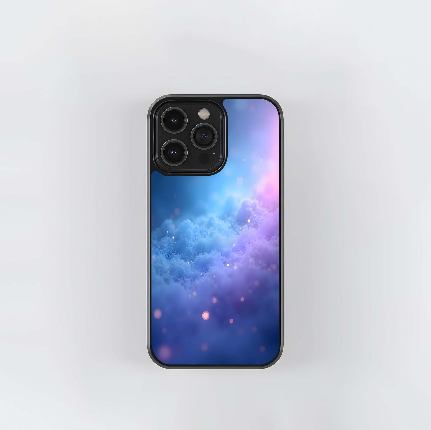 Ethereal Pink and Blue Clouds Glass Case