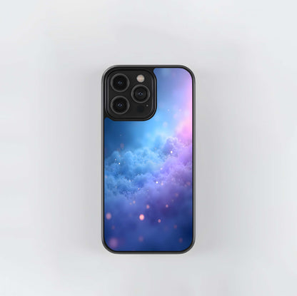 Ethereal Pink and Blue Clouds Glass Case