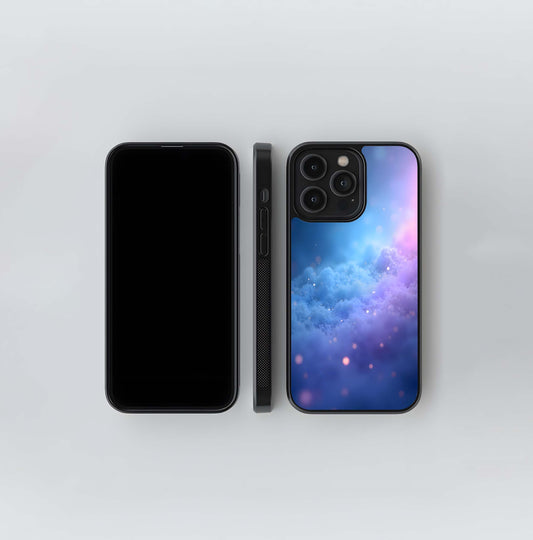 Ethereal Pink and Blue Clouds Glass Case