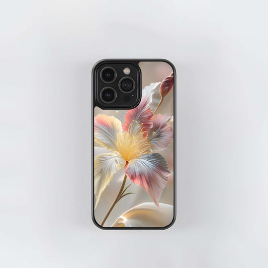 Ethereal Striped Lily Glass Case