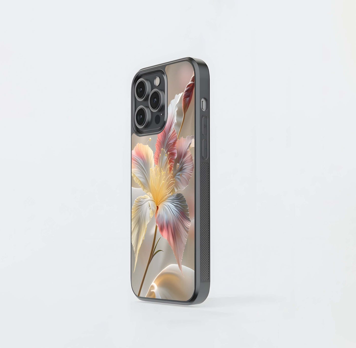 Ethereal Striped Lily Glass Case