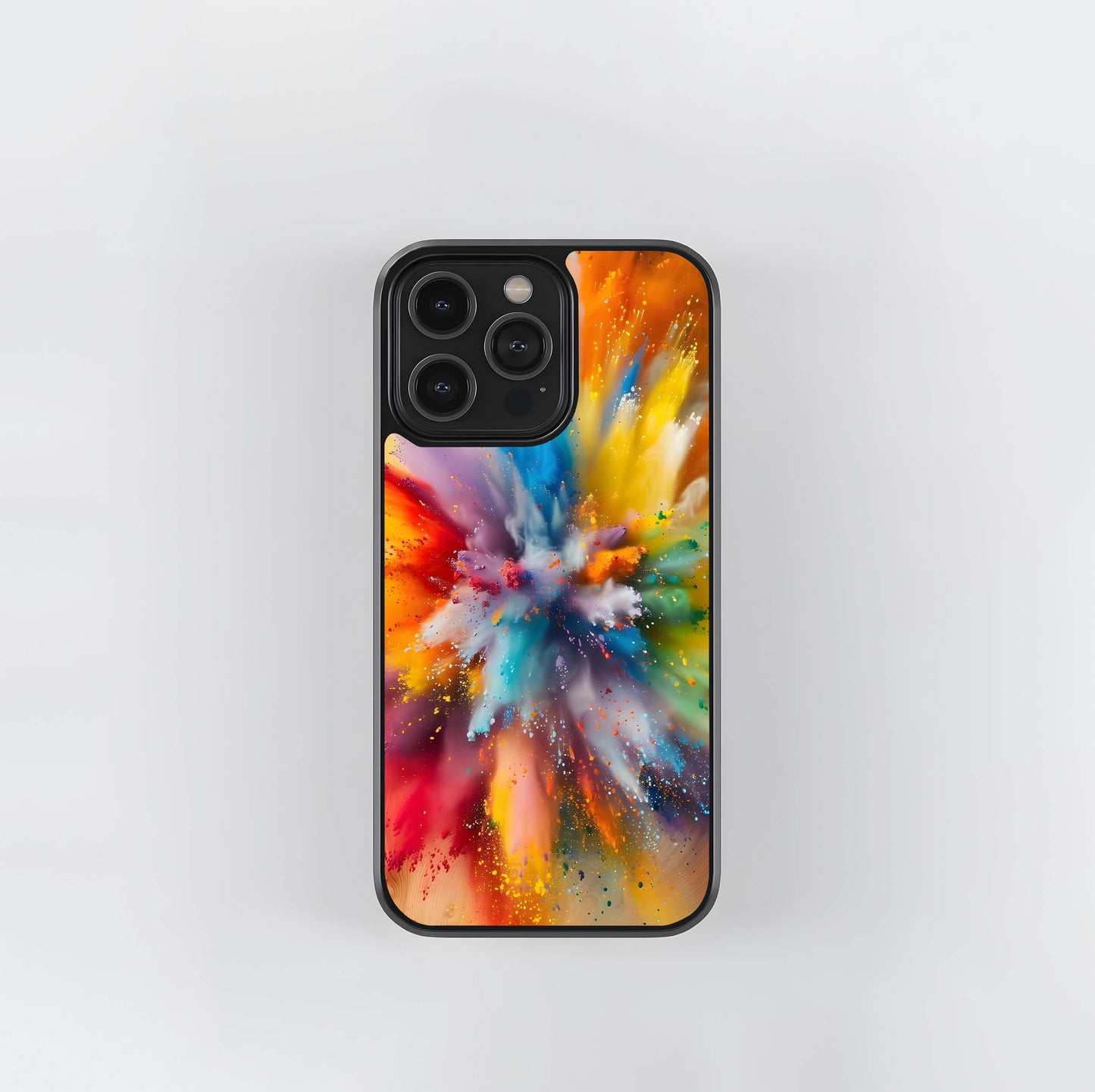 Vibrant Holi Powder Explosion Glass Case