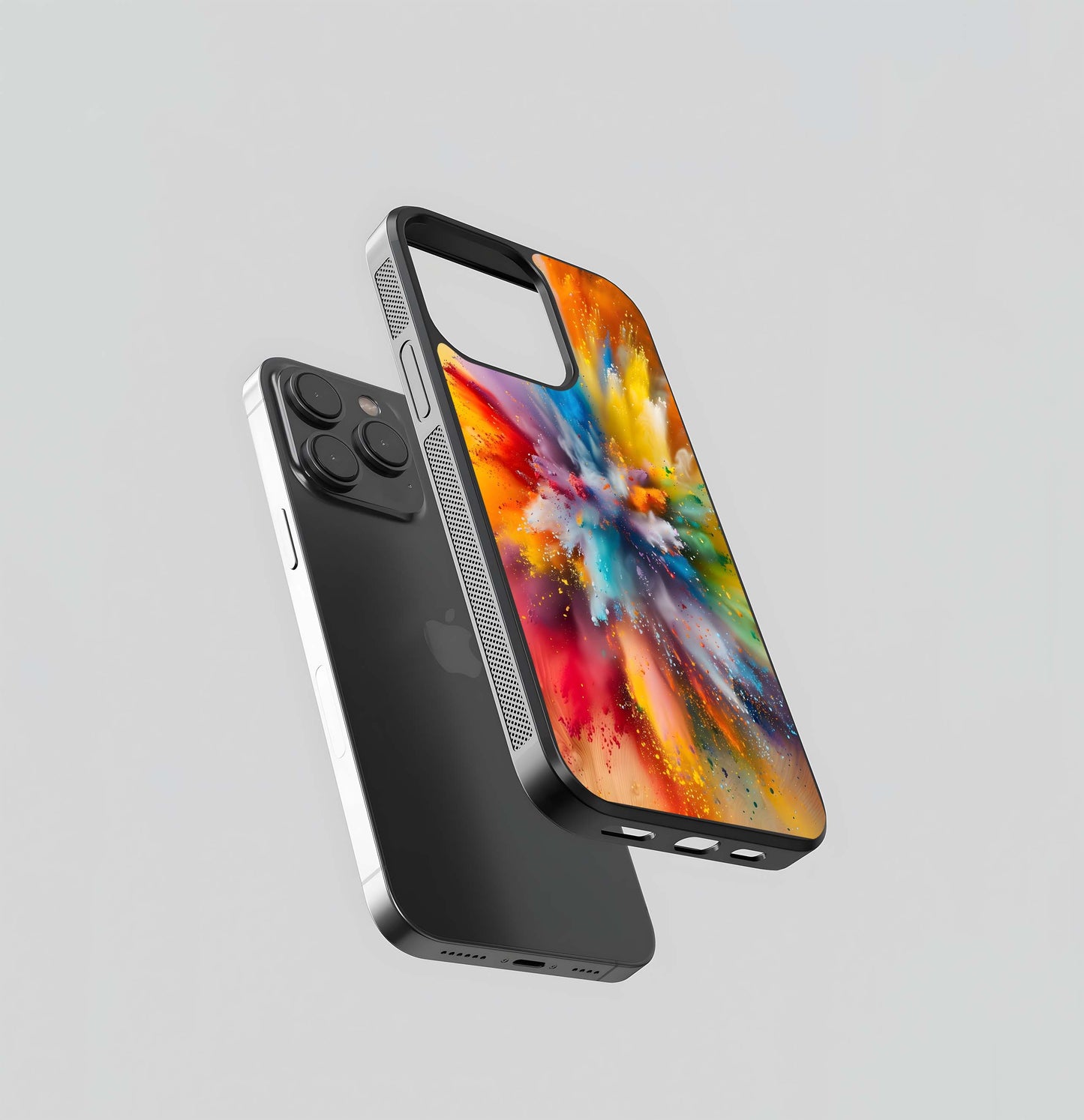 Vibrant Holi Powder Explosion Glass Case