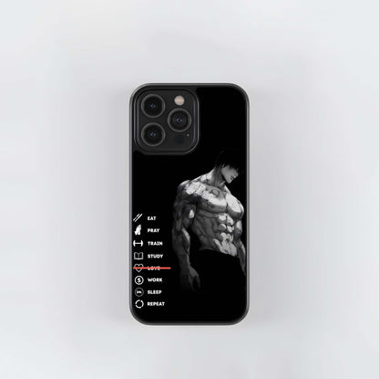 Monochrome Gym Grindset with Love Line Crossed Glass Case