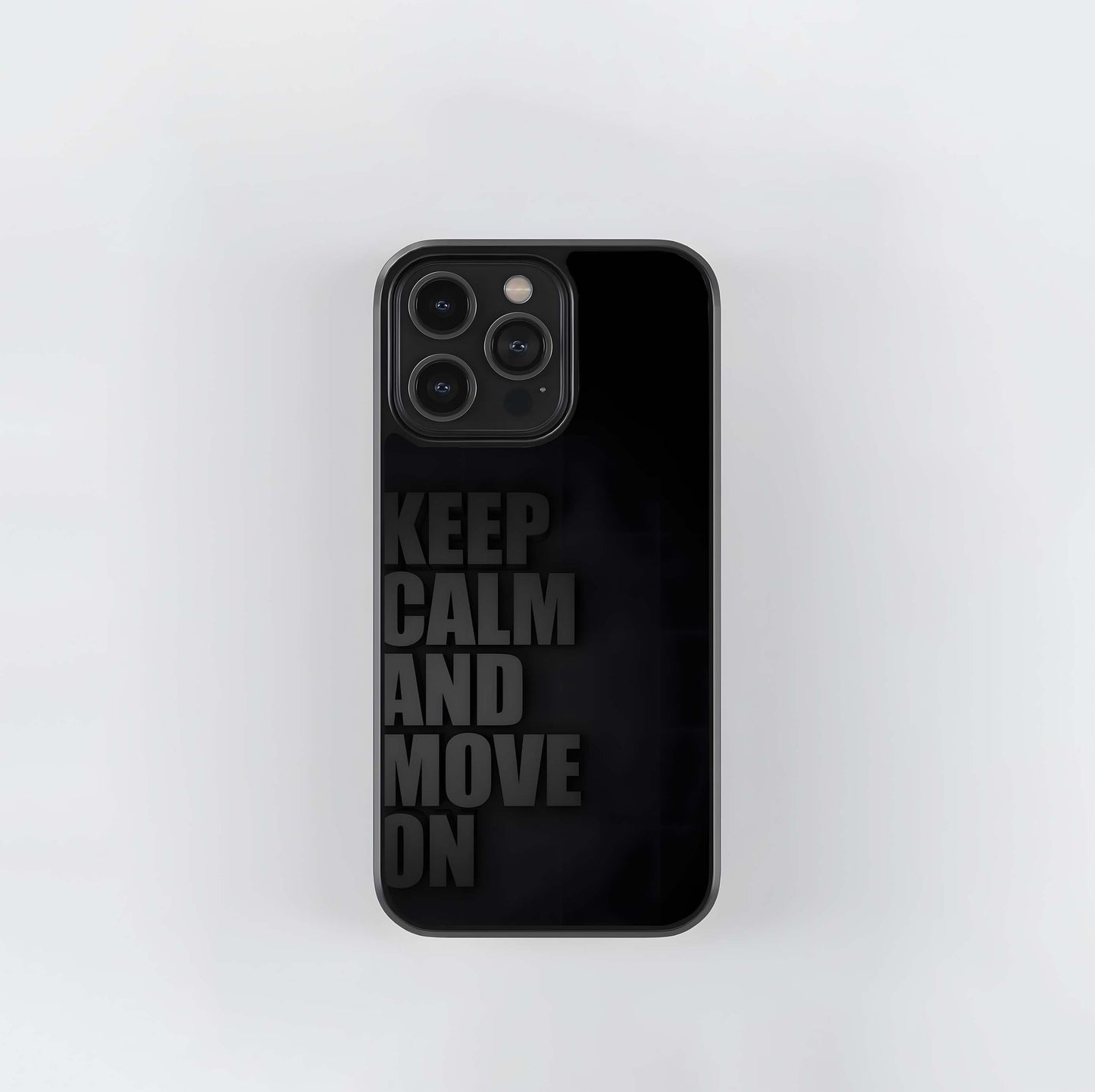 Keep Calm & Move on Glass Case