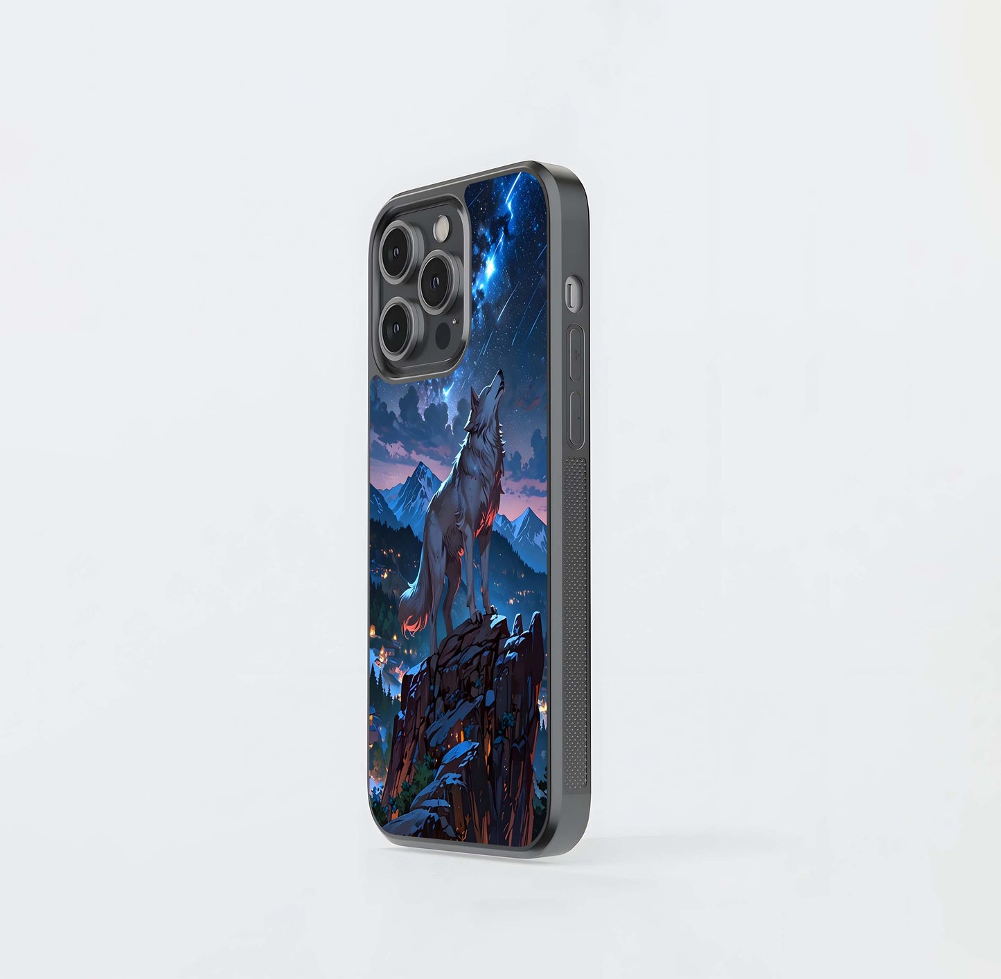 Celestial Wolf Howl Glass Case
