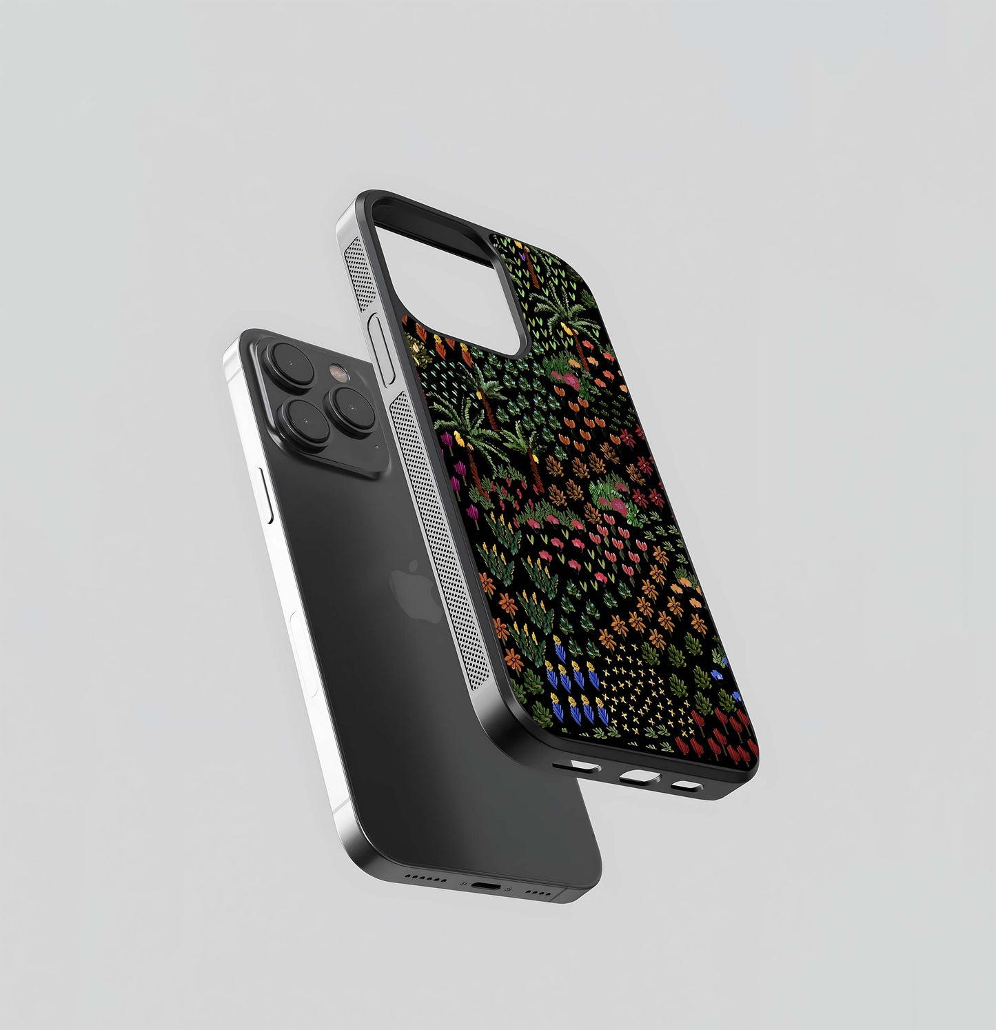 Dense botanical pattern Glass Case