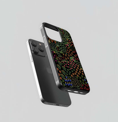 Dense botanical pattern Glass Case