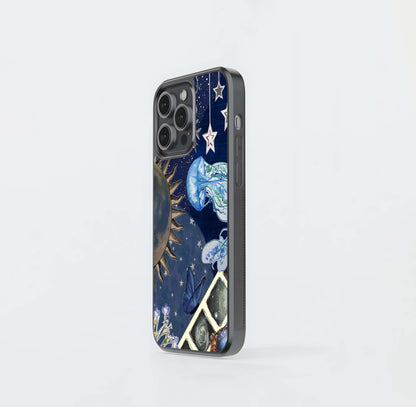 Aesthetic Celestial Ocean Glass Case