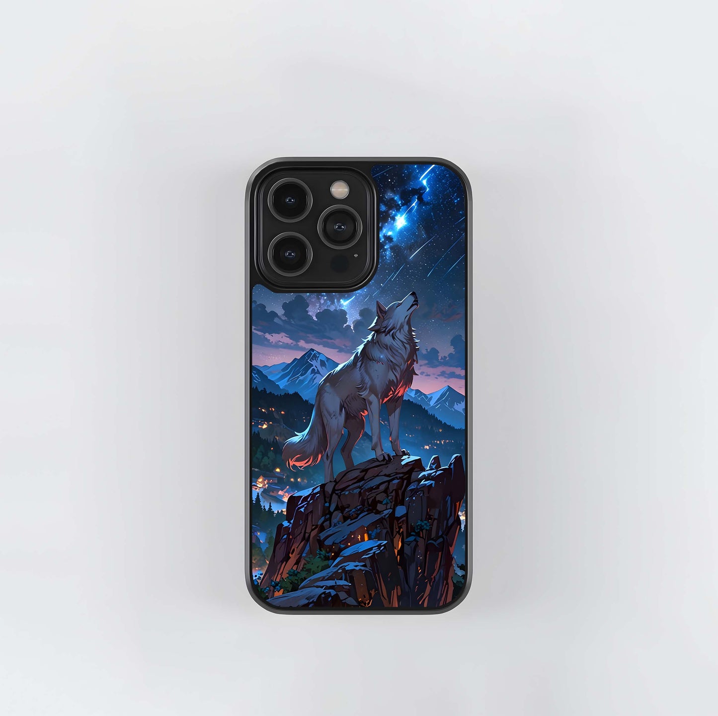 Celestial Wolf Howl Glass Case