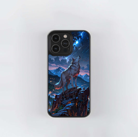 Celestial Wolf Howl Glass Case