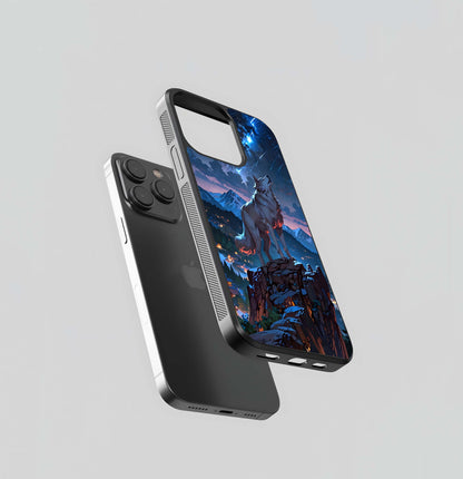 Celestial Wolf Howl Glass Case