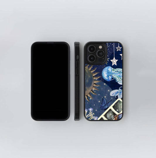Aesthetic Celestial Ocean Glass Case