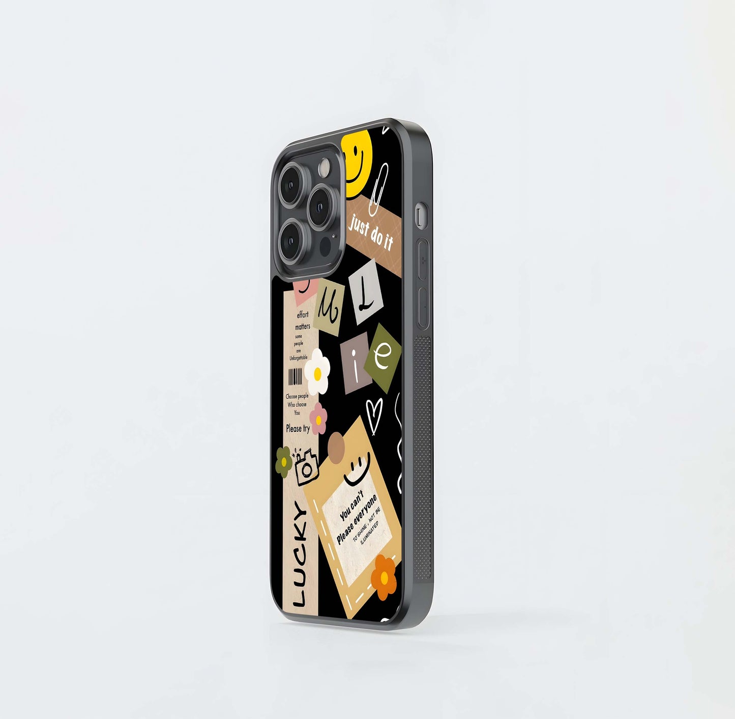 Positive Message Sticker Bomb Glass Case