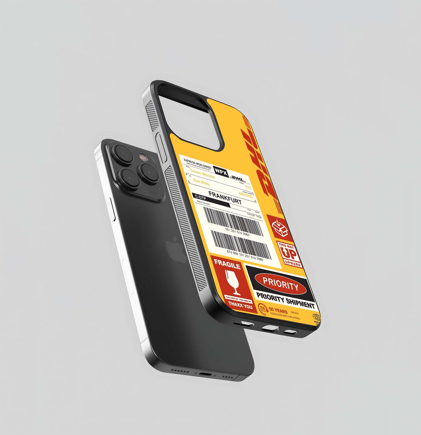 Express Shipping Label Glass Case