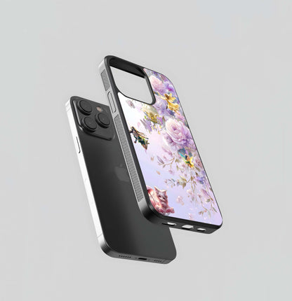 Fairies in the Lavender Garden Glass Case