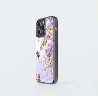 Fairies in the Lavender Garden Glass Case