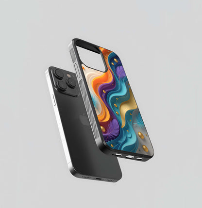 Feathered Ribbon Cascade Glass Case