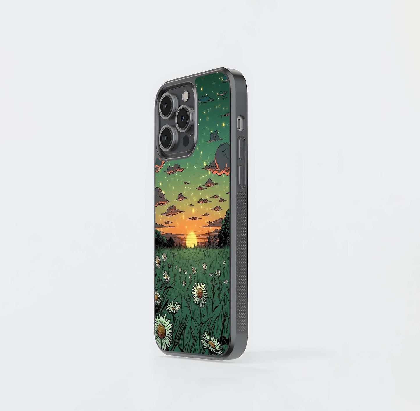 Blossom Cottage View Glass Case
