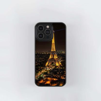 Paris Night Cityscape Glass Case