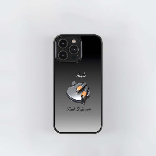 Apple Think Different Batteries Glass Case