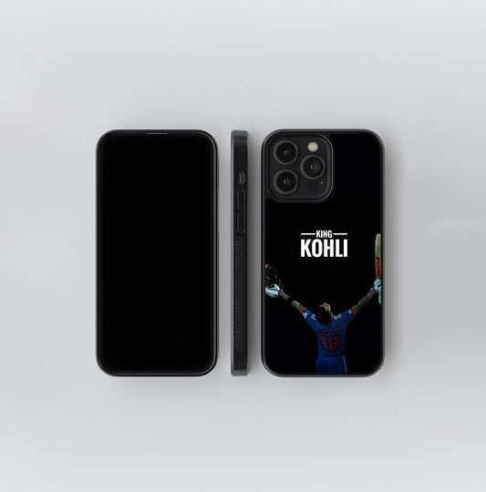 King Kohli Victory Pose Glass Case