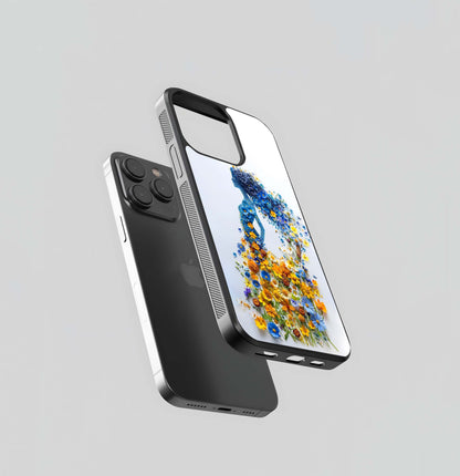 Floral Goddess Silhouette Glass Case