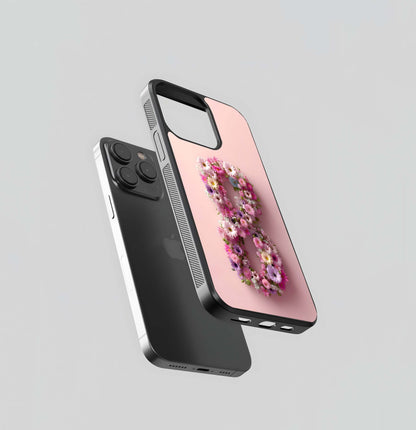 Floral Number Eight Glass Case