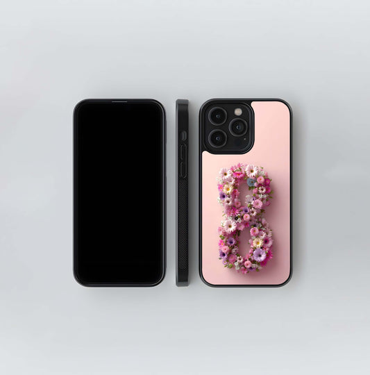 Floral Number Eight Glass Case