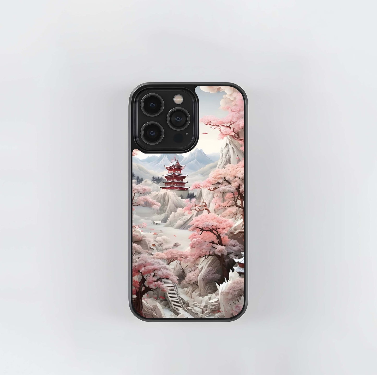 Blossoming Sakura Path Glass Case