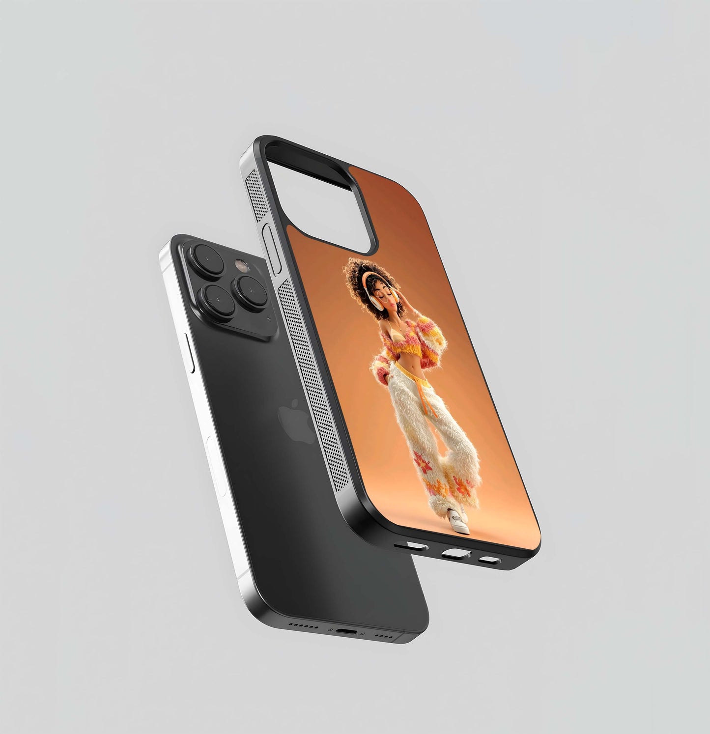 Fluffy Retro Dancer Glass Case