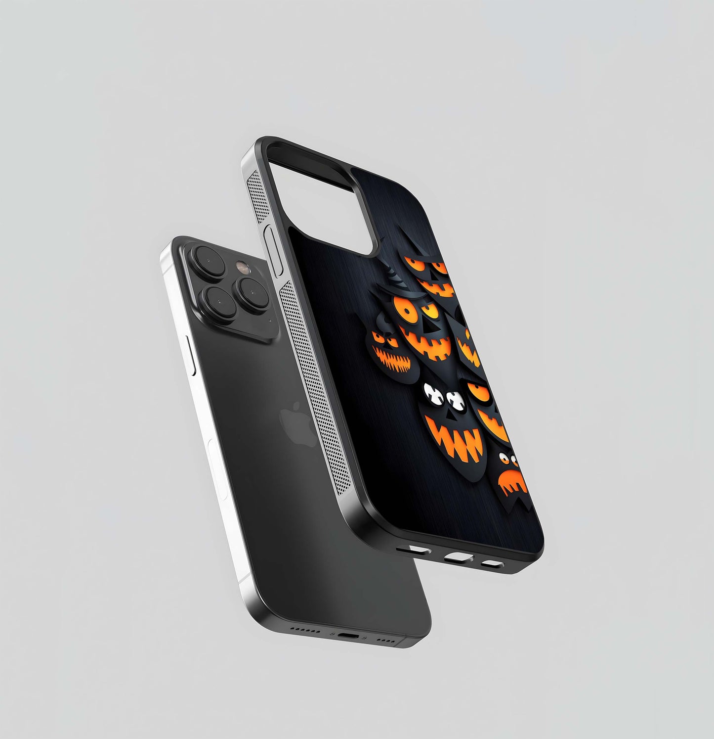 Black & Orange Haunt Glass Case