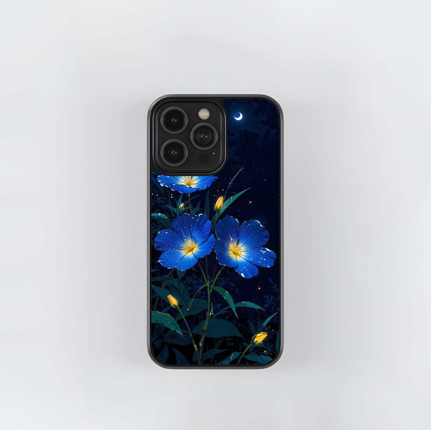 Floral Purple Night Glass Case