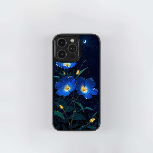Floral Purple Night Glass Case