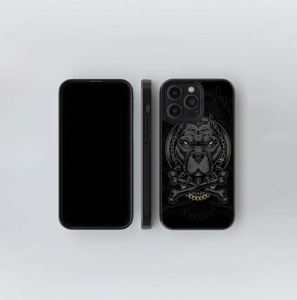 Gritty Pitbull Crossbones Glass Case