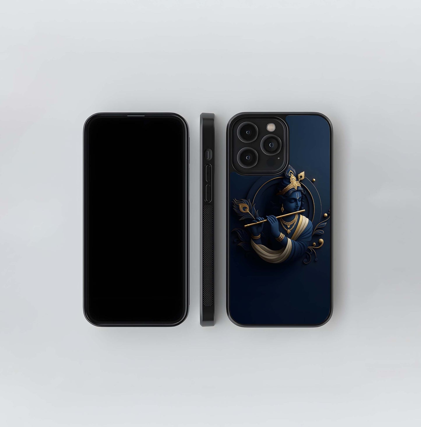 Midnight Raga of Krishna Glass Case