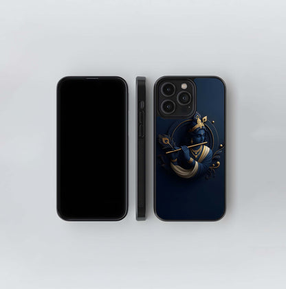 Midnight Raga of Krishna Glass Case