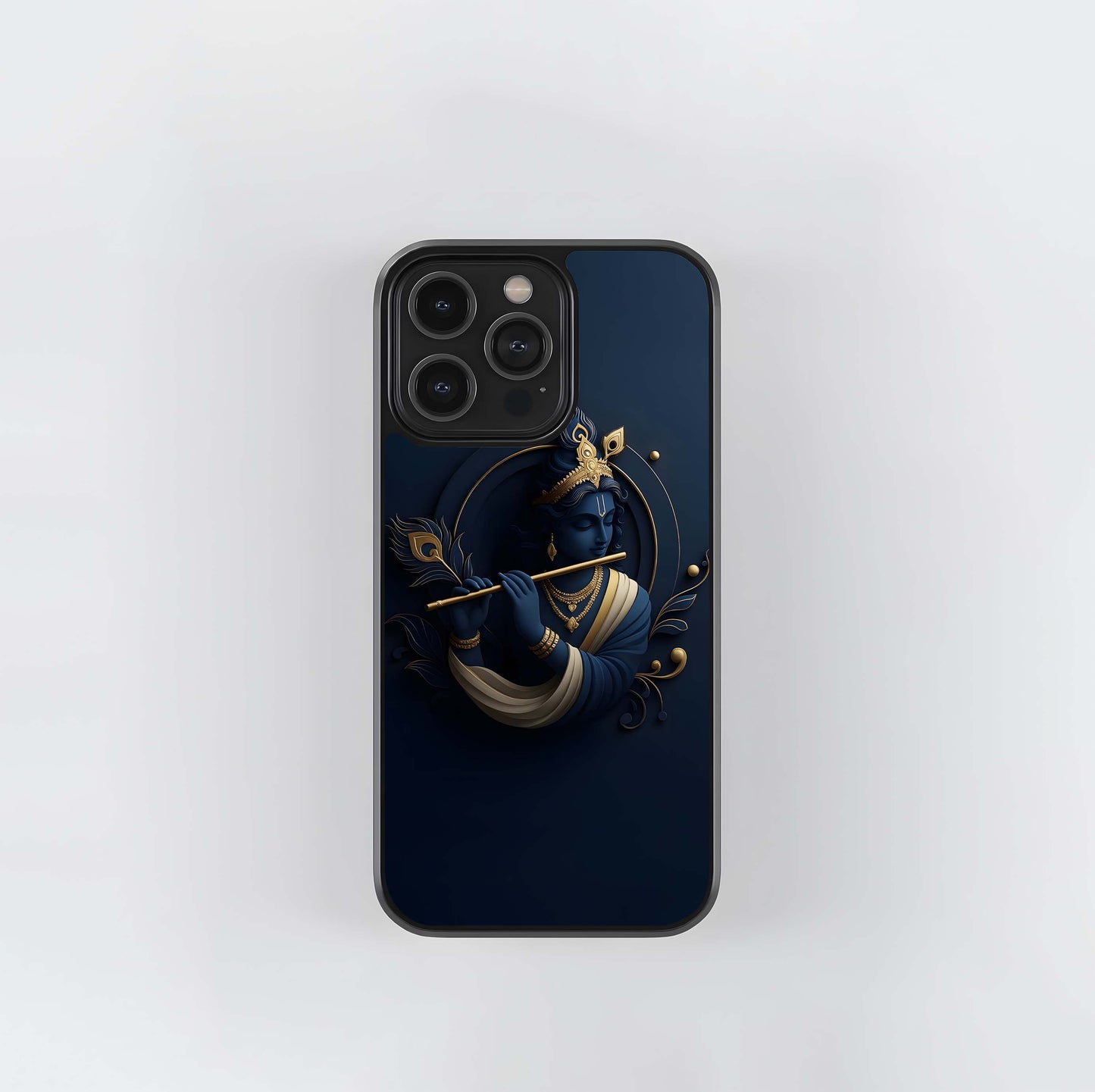 Midnight Raga of Krishna Glass Case