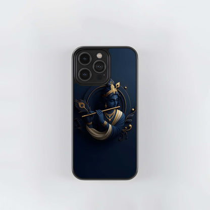 Midnight Raga of Krishna Glass Case