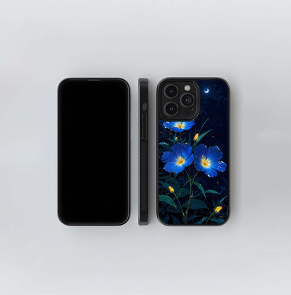 Floral Purple Night Glass Case